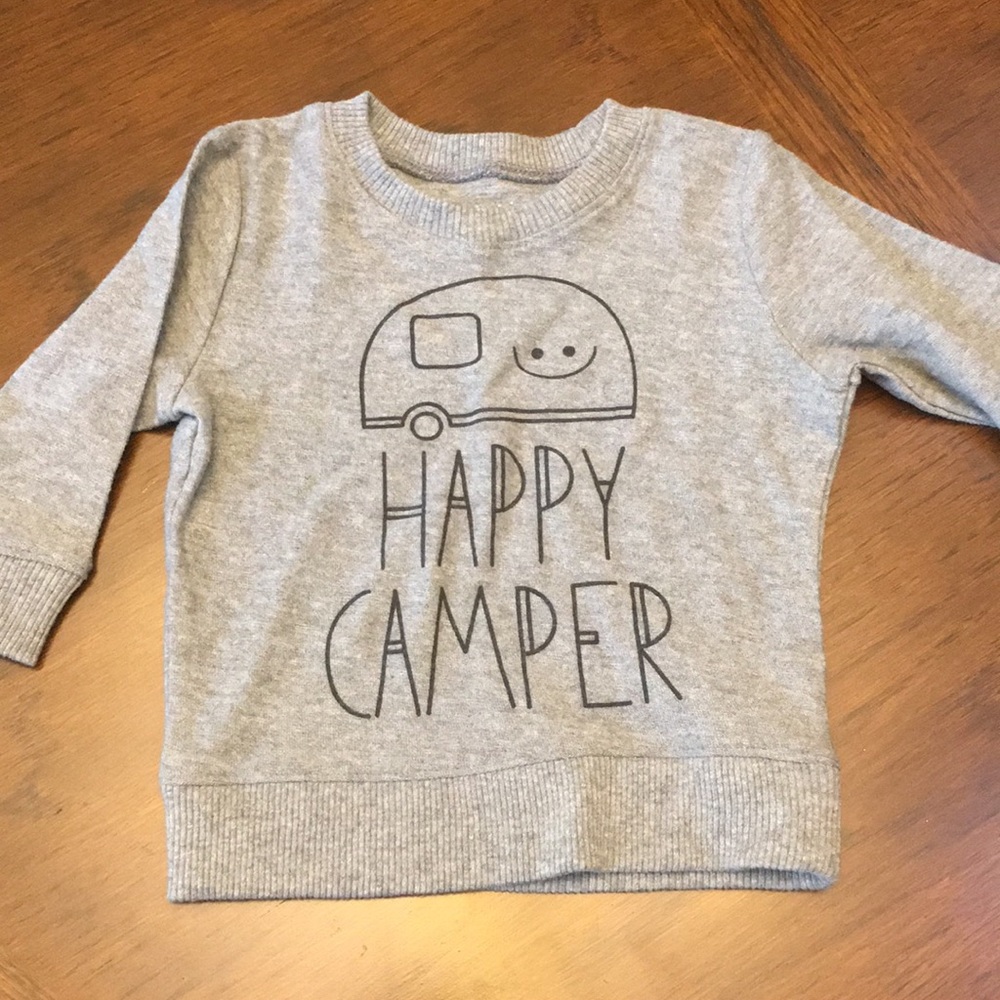 NWOT Jumping Beans “Happy Camper” Sweater